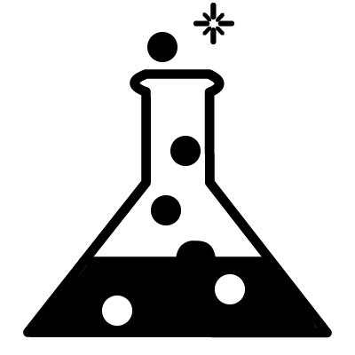 An erlenmayer flask full of bubbling liquid. An erlenmayer flask full of bubbling liquid.